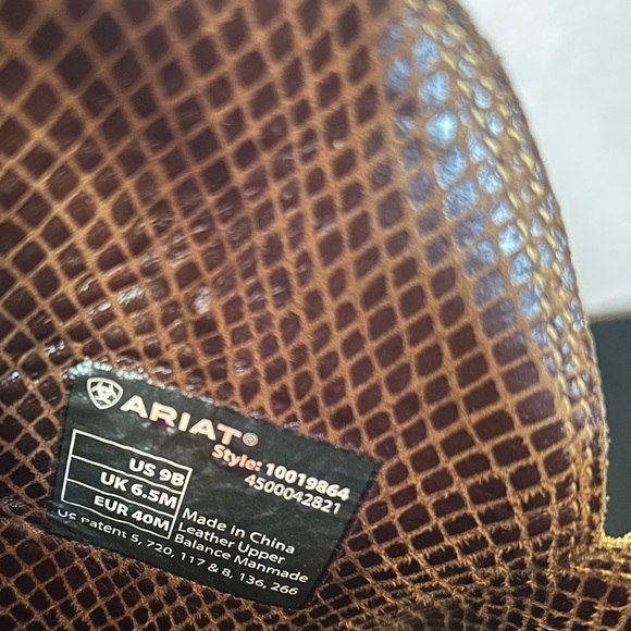 Ariat Lively Womens Size US 9BTan Brown Western Cowboy Cowgirl Boots 10019864 - Picture 11 of 12